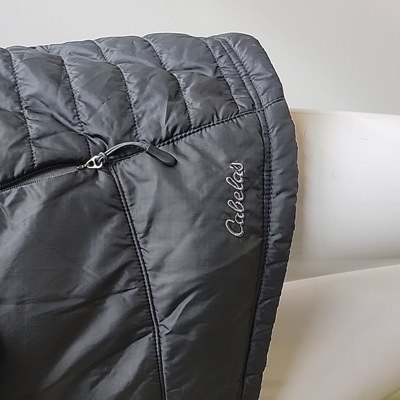 Cabela's Puffer Water Resistant Primaloft Faux Fur Lined Lightweight Size Large - Picture 6 of 15